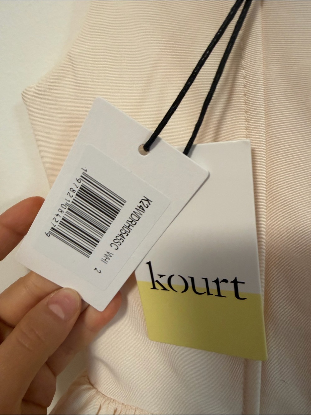 Cream Fit-and-Flare Dress with Square Bodice - Picture 6 of 10